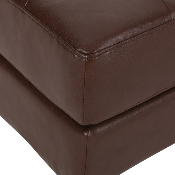 Corrigan Studio® Jakie Faux Leather Tufted Chaise Lounge Wayfair